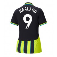 Fotballdrakt Dame Manchester City Erling Haaland #9 Bortedrakt 2024-25 Kortermet